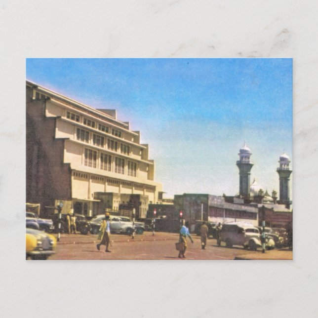 Nairobi, Kenya, täckt marknad och moské Vykort (Framsida)