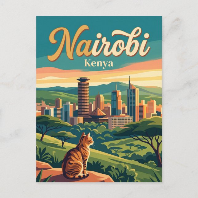 Nairobi Kenya Vykort (Framsida)