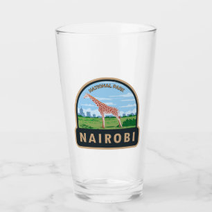 Nairobi National Park Giraffe Travel Art Vintage Glaskopp