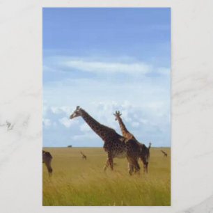 Nairobi National Park Giraffes Brevpapper