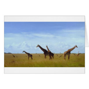 Nairobi National Park Giraffes Hälsningskort