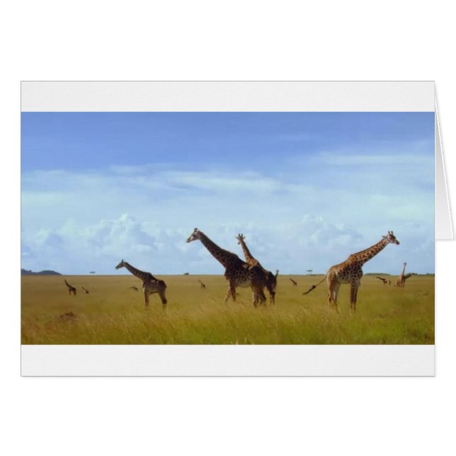 Nairobi National Park Giraffes Hälsningskort (Framsidan Horizontal)