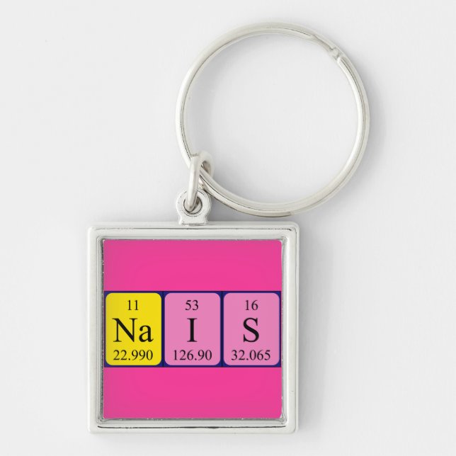 Nais Periodiska bord namn nyckelring (Framsidan)