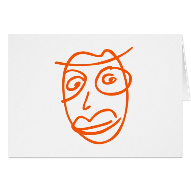 Naiv konstnärlig illustration hälsningskort (Framsidan Horizontal)