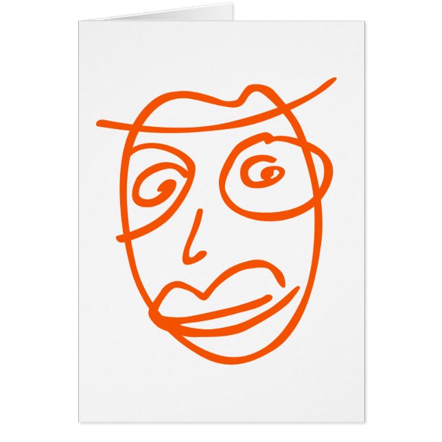 Naiv konstnärlig illustration hälsningskort (Framsidan)