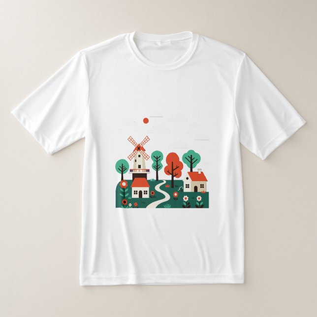 Naivt landskap t shirt (Laydown)
