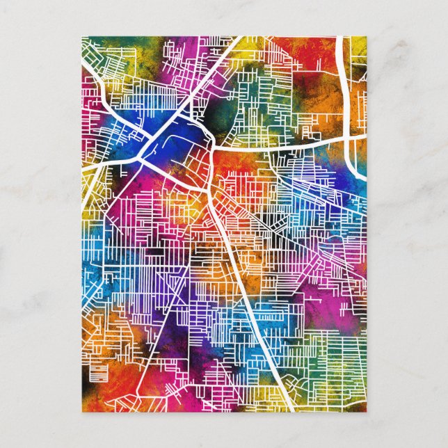 Najafgarh Delhi City Karta Vykort (Framsida)