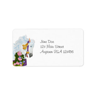 Najira Carousel Horse Label Adressetikett