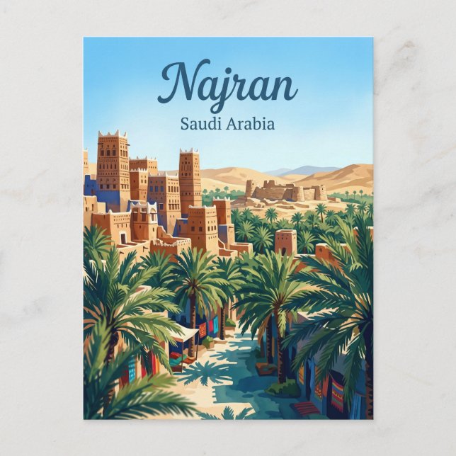 Najran Saudiarabien Vykort (Framsida)