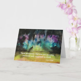 Najwa Zebian Carriage Mountains Quote Blank Card Kort