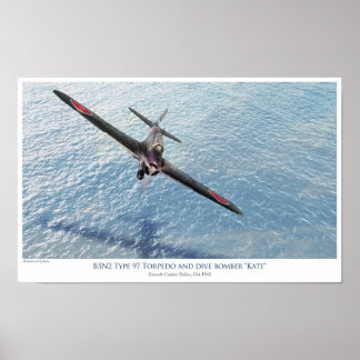 Nakajima B5N1 "Kate" torpedo bomber Poster