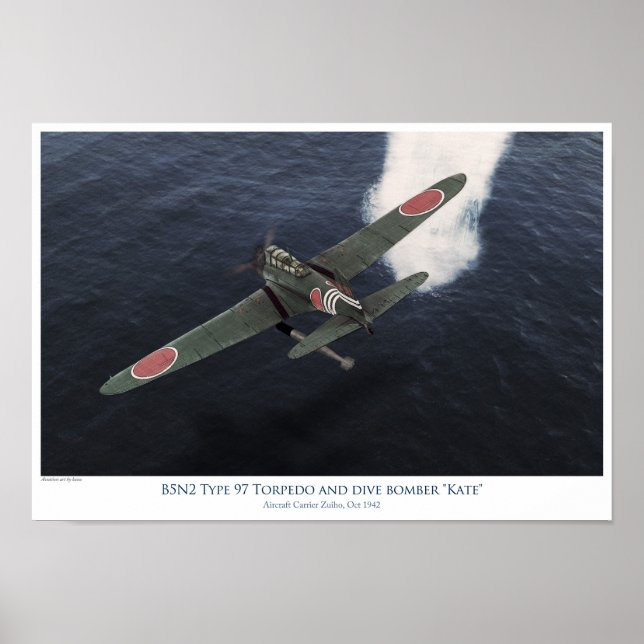Nakajima B5N1 "Kate" torpedo bomber Poster (Framsidan)
