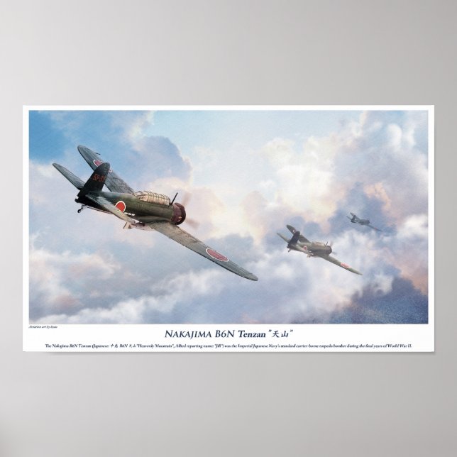 Nakajima B6N Tenzan Poster (Framsidan)