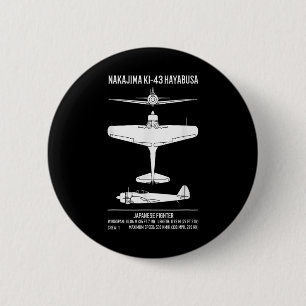 Nakajima Ki-43 Hayabusa Japanska Fighter Flygplan Knapp