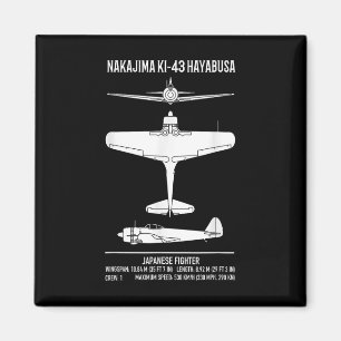 Nakajima Ki-43 Hayabusa Japanska Fighter Flygplan Magnet