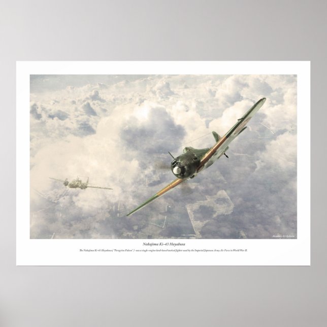 Nakajima Ki-43 Hayabusa Poster (Framsidan)