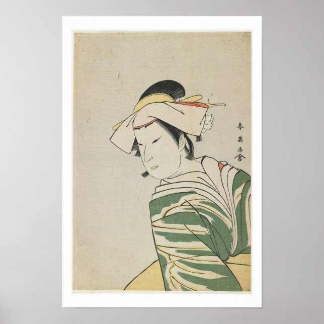 Nakamura Noshio II som Tonase, 1795 Poster (Framsidan)