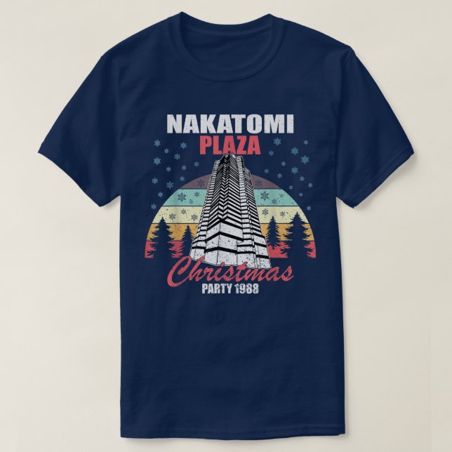 Nakatomi Plaza Christmas Party 1988 Funny Xmas Vin T Shirt (Design framsida)