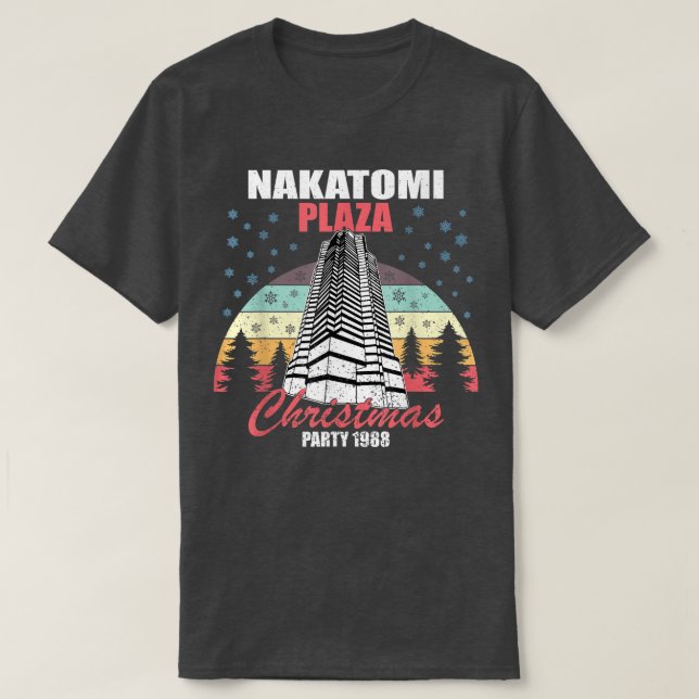 Nakatomi Plaza Christmas Party 1988 Funny Xmas Vin T Shirt (Design framsida)