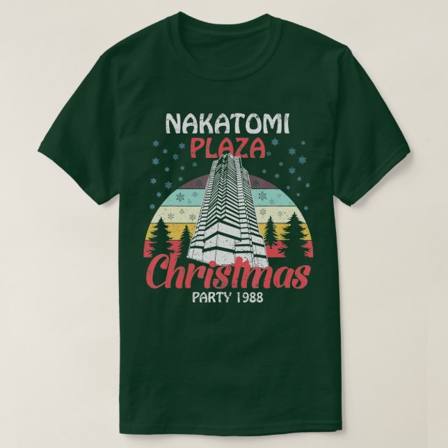 Nakatomi Plaza Christmas Party 1988 Funny Xmas Vin T Shirt (Design framsida)