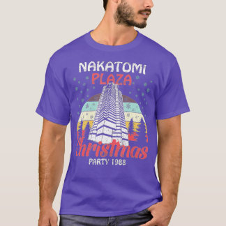 Nakatomi Plaza jul Party 1988 Funny Julafton Vin T Shirt