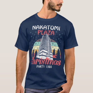 Nakatomi Plaza jul Party 1988 Funny Julafton Vin T Shirt