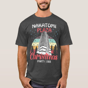Nakatomi Plaza jul Party 1988 Funny Julafton Vin T Shirt