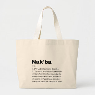 Nakba Betyder design Nakba Definition text Jumbo Tygkasse