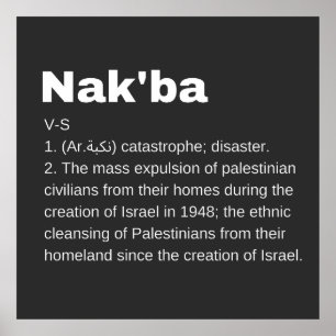 Nakba Betyder design Nakba Definition text Poster