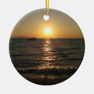 Naklua Beach Sunset ... Chonburi, Thailand Julgransprydnad Keramik