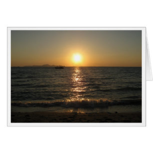 Naklua Beach Sunset ... Pattaya, Chonburi, Thailan Hälsningskort