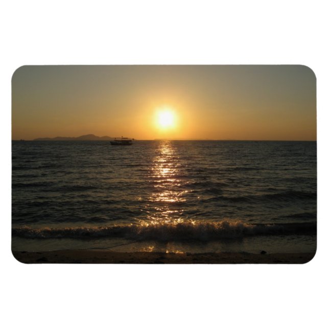 Naklua Beach Sunset ... Pattaya, Chonburi, Thailan Magnet (Horisontell)