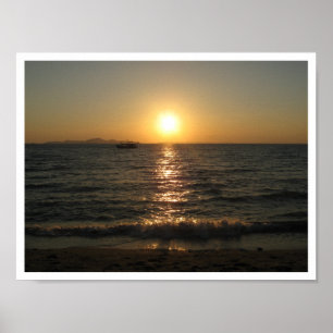 Naklua Beach Sunset ... Pattaya, Chonburi, Thailan Poster