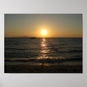 Naklua Beach Sunset ... Pattaya, Chonburi, Thailan Poster