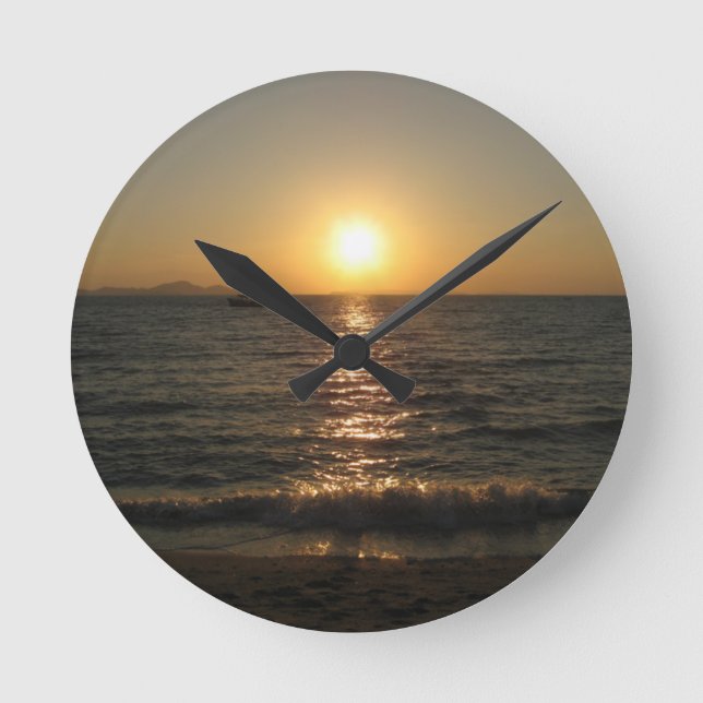 Naklua Beach Sunset ... Pattaya, Chonburi, Thailan Rund Klocka (Framsida)