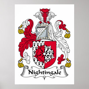 Näktergalfamiljvapensköld Poster