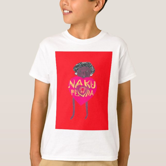 Nakupenda Kärlek Art - Swahili Heart Design T-shirt (Framsida)