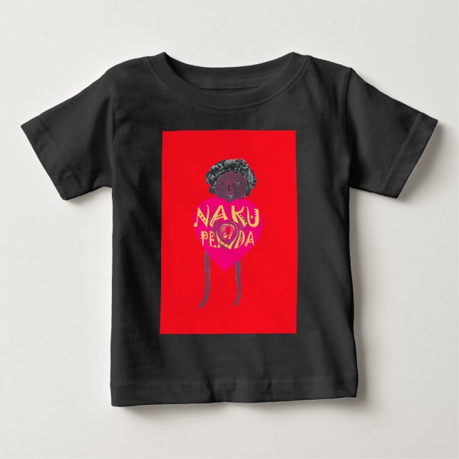 Nakupenda Kärlek Art - Swahili Heart Design Tee Shirt (Framsida)