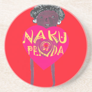 Nakupenda Kärlek Art - Swahili Heart Design Underlägg