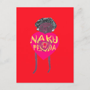 Nakupenda Kärlek Art - Swahili Heart Design Vykort