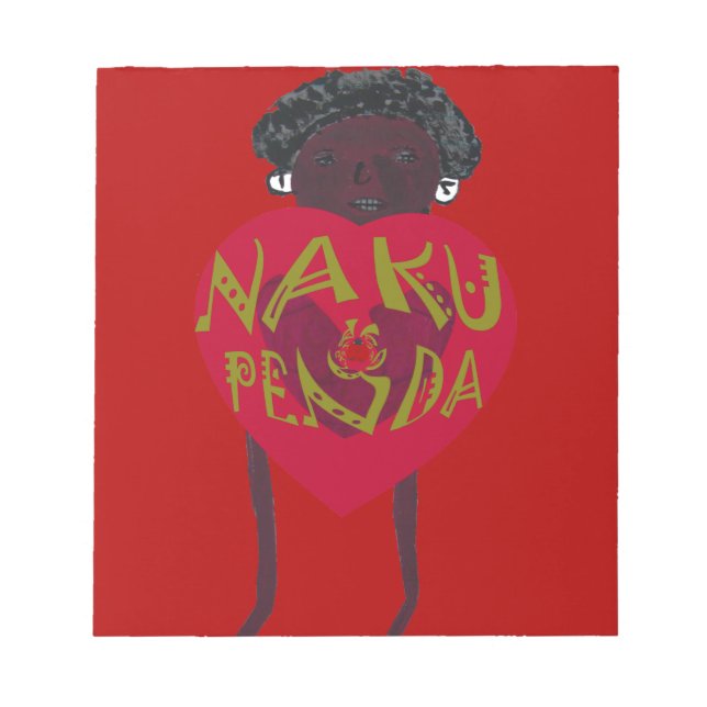 Nakupenda Sana Art Print Swahili Design Anteckningsblock (Framsida)