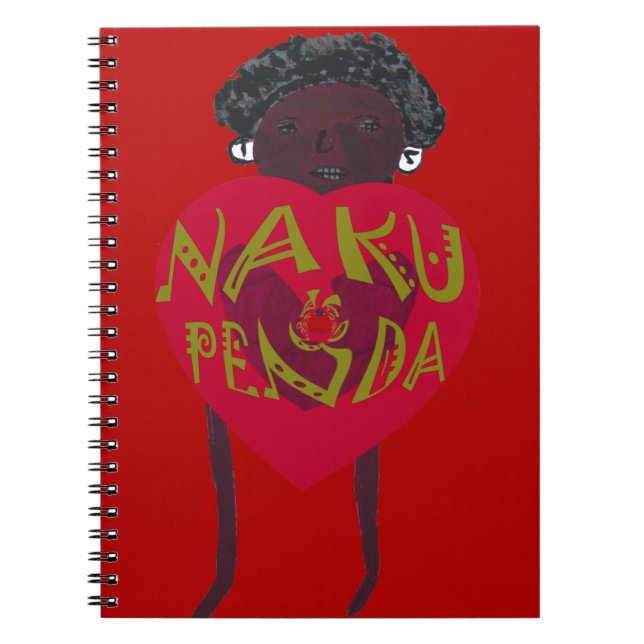 Nakupenda Sana Art Print Swahili Design Anteckningsbok (Framsidan)