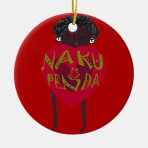 Nakupenda Sana Art Print Swahili Design Julgransprydnad Keramik