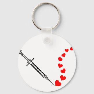 Nål Hearts (svart) Nyckelring