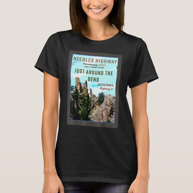 Nål Highway Dakotas T Shirt (Framsida)