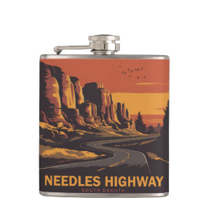 Nål Highway South Dakota Red Himlar Fickplunta