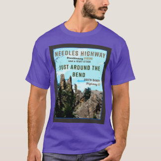 Nål Highway South Dakota Retro Travel T Shirt