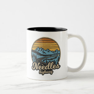Nål Highway South Dakota Retro Två-Tonad Mugg
