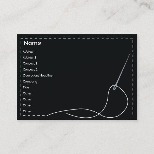 Nål - knubbig visitkort (Framsida)