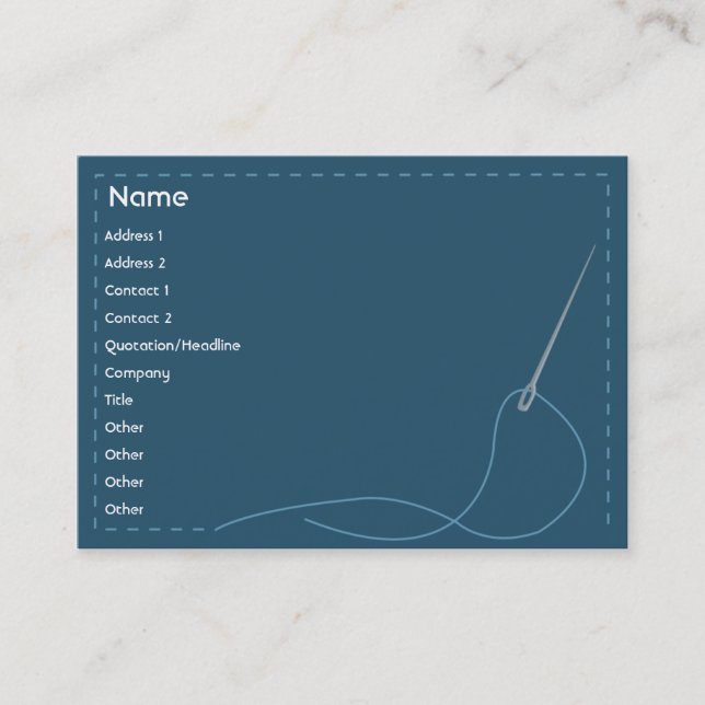 Nål - knubbig visitkort (Framsida)